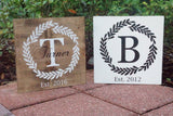 Personalized family name plaque. Family established  sign. Couple wedding gift. Anniversary gift. Bridal shower gift. Custom wood plaque.