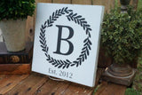 Personalized family name plaque. Family established  sign. Couple wedding gift. Anniversary gift. Bridal shower gift. Custom wood plaque.