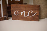 Table top numbers. Rustic wedding signs. Rustic table numbers. Wedding numbers.