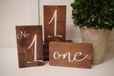 Table top numbers. Rustic wedding signs. Rustic table numbers. Wedding numbers.