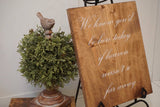We know you'd still be here today, if heaven wasn't so far away. Rustic wedding sign.