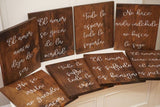 Love Is Patient Love is Kind Spanish Wedding Decorations. 1 Corinthians 13 Wedding Aisle Signs. Wood Wedding Signs. Rustic sign