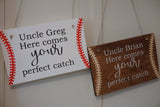 Here comes the bride wedding sign. Here comes your perfect catch sign. Wedding prop. Wedding sign. Wood sign. Wedding decor.