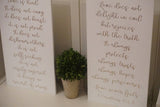Love is patient love is kind large wood wedding decor. Love never fails wood sign. Wedding aisle decor. 1 Corinthians 13.