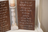 Love is patient love is kind rustic large wood wedding decor. Love never fails wood sign. Wedding aisle decor. 1 Corinthians 13. Rustic sign