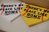 There's no place like home. Home plate. Baseball sign. Softball sign. Baseball mom. Softball mom. Man cave. Sports fan. Baseball plaque.