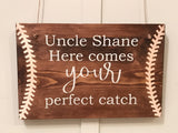 Here comes the bride wedding sign. Here comes your perfect catch sign. Wedding prop. Wedding sign. Wood sign. Wedding decor.