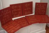 Burgundy/Cranberry Love Is Patient Love is Kind Wedding Decorations. 1 Corinthians 13 Wedding Aisle Signs. Red Wood Aisle Wedding Signs.