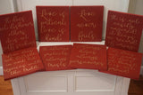 Burgundy/Cranberry Love Is Patient Love is Kind Wedding Decorations. 1 Corinthians 13 Wedding Aisle Signs. Red Wood Aisle Wedding Signs.