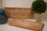 My Chair wedding signs. Rustic chair signs. My darling wife. My dashing husband. Wedding sign. Chair wood sign. Rustic wedding