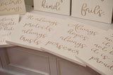 Ivory Love Is Patient Love is Kind Wedding Decorations. 1 Corinthians 13 Wedding Aisle Signs. Ivory Wood Wedding Signs.