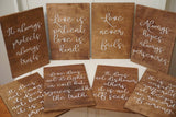 Love Is Patient Love is Kind Long Wedding Aisle signs. 1 Corinthians 13 Wedding Aisle Signs. Rustic Wood Wedding Signs.