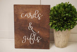 Cards & gifts wedding decor. Rustic wedding decor. Wedding prop sign. Cards and gifts wedding sign.