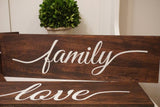 Large rustic wood decor. Gather wood sign. Family wood sign. Blessed wood sign. Love wood sign. Oversize wood signs. Rustic wood signs.