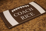 Football sign. Coaches football sign. Football bedroom decor. Boys football sign. Personalized  football sign. Sports sign.