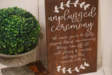 Unplugged wedding sign. Rustic unplugged wedding. Rustic wedding decor. Rustic wedding sign. Unplugged ceremony sign. No phone wedding sign.