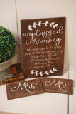 Unplugged wedding sign. Rustic unplugged wedding. Rustic wedding decor. Rustic wedding sign. Unplugged ceremony sign. No phone wedding sign.