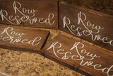 Row Reserved wedding sign. Reserved sign. Wedding prop. Wedding sign. Wood sign. Reserved wood sign. Wedding decor.