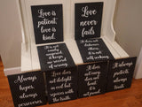 Love Is Patient Love is Kind Wedding Decor. Large 1 Corinthians 13 Wedding Aisle Signs. Wood Wedding Signs. Wood Wedding Decor.