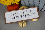 Thankful. Thankful wood sign. Thankful wood decor. Fall sign. Thanksgiving decor. Thanksgiving wood decor. Christmas wood decor.