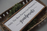 Farmhouse grandparents sign. Only the best parents get promoted to grandparents. Custom grandparents sign. Farmhouse grandma sign.