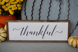 Thankful. Thankful wood sign. Thankful wood decor. Fall sign. Thanksgiving decor. Thanksgiving wood decor. Christmas wood decor.