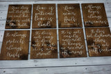 Wedding aisle decor. Love is patient, love is kind sign. Rustic wedding decor. 1 Corinthians 13 wood signs. Aisle markers. Love never fails