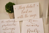 They didn't trust me with the rings. They didn't trust me with the rings sign. Gold wedding sign. Ring bearer sign. Flower girl sign.