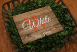 Stained slat family name sign. Family wood sign. Wedding family sign. Family established sign. Stained established sign. Custom wood sign.