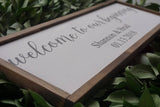 Welcome to our beginning. Welcome to our wedding. Welcome sign. Wedding sign. Farmhouse sign. Wedding gift. Ceremony sign. Established sign.