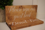 Please sign our guest book sign. Rustic please sign our guest book. Wedding table sign. Wedding prop. Wedding sign. Please sign our book.