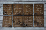 Wedding aisle decor. Love is patient, love is kind sign. Rustic wedding decor. 1 Corinthians 13 wood signs. Aisle markers. Love never fails