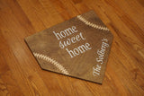 Home sweet home.  Home sweet home plate. Baseball home plate. Personalized home plate. Baseball home decor. Rustic home plate.