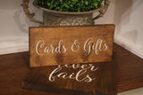 Cards & Gifts sign. Rustic cards and gifts. Wedding table sign. Wedding prop. Wedding sign. Rustic wedding decor. Cards and gifts decor.
