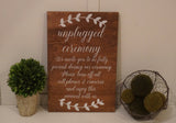 Unplugged wedding sign. Rustic unplugged wedding. Rustic wedding decor. Rustic wedding sign. Unplugged ceremony sign. No phone wedding sign.
