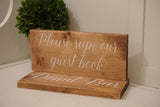Please sign our guest book sign. Rustic please sign our guest book. Wedding table sign. Wedding prop. Wedding sign. Please sign our book.