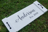 Personalized serving platter. Serving tray. Wood tray. Wood serving tray. Wedding serving tray. Custom serving tray.