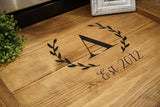 Stove top cover. Initial Stove top tray.  Custom stove tray. Wood stove cover.  Custom stove cover. Custom stove tray. Initial stove tray.