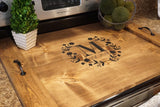 Stove top tray.Stove top cover. Rustic kitchen. Custom stove tray. Wood stove cover.  Custom stove cover. Custom stove tray. Kitchen decor.