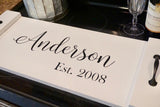 Personalized serving platter. Serving tray. Wood tray. Wood serving tray. Wedding serving tray. Custom serving tray.