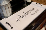 Personalized serving platter. Serving tray. Wood tray. Wood serving tray. Wedding serving tray. Custom serving tray.