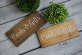Cards & Gifts sign. Rustic cards and gifts. Wedding table sign. Wedding prop. Wedding sign. Rustic wedding decor. Cards and gifts decor.