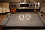 Stove top cover. Stove top tray. Custom stove top tray.  Personalized stove tray. Wood stove cover.  Custom stove cover. Custom stove tray.