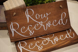 Row Reserved wedding sign. Reserved sign. Wedding prop. Wedding sign. Wood sign. Reserved wood sign. Wedding decor.