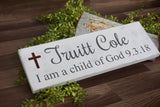 I am a child of God. Baptism sign. Child of God. Baptism momento. I am a child of God sign. Baptism gift. Baptism present.