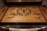 Stove top tray.Stove top cover. Rustic kitchen. Custom stove tray. Wood stove cover.  Custom stove cover. Custom stove tray. Kitchen decor.