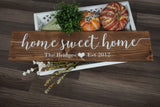 Home sweet home. Home sweet home decor. Established sign. Established decor. Wedding gift. Home sweet home sign. Established gift.