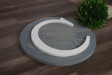 Initial wood sign.  Initial cutout. Round wood cutout. Family initial cutout. Personalized initial sign. Anniversary initial.