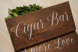 Cigar Bar. Rustic cigar wedding sign. Cigar wedding sign. Rustic wedding decor. Wedding decor. Cigar bar sign. Wedding prop.