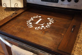 Stove top cover. Kitchen decor. Stove top tray. Stove top tray.  Custom stove tray. Wood stove cover.  Custom stove cover.